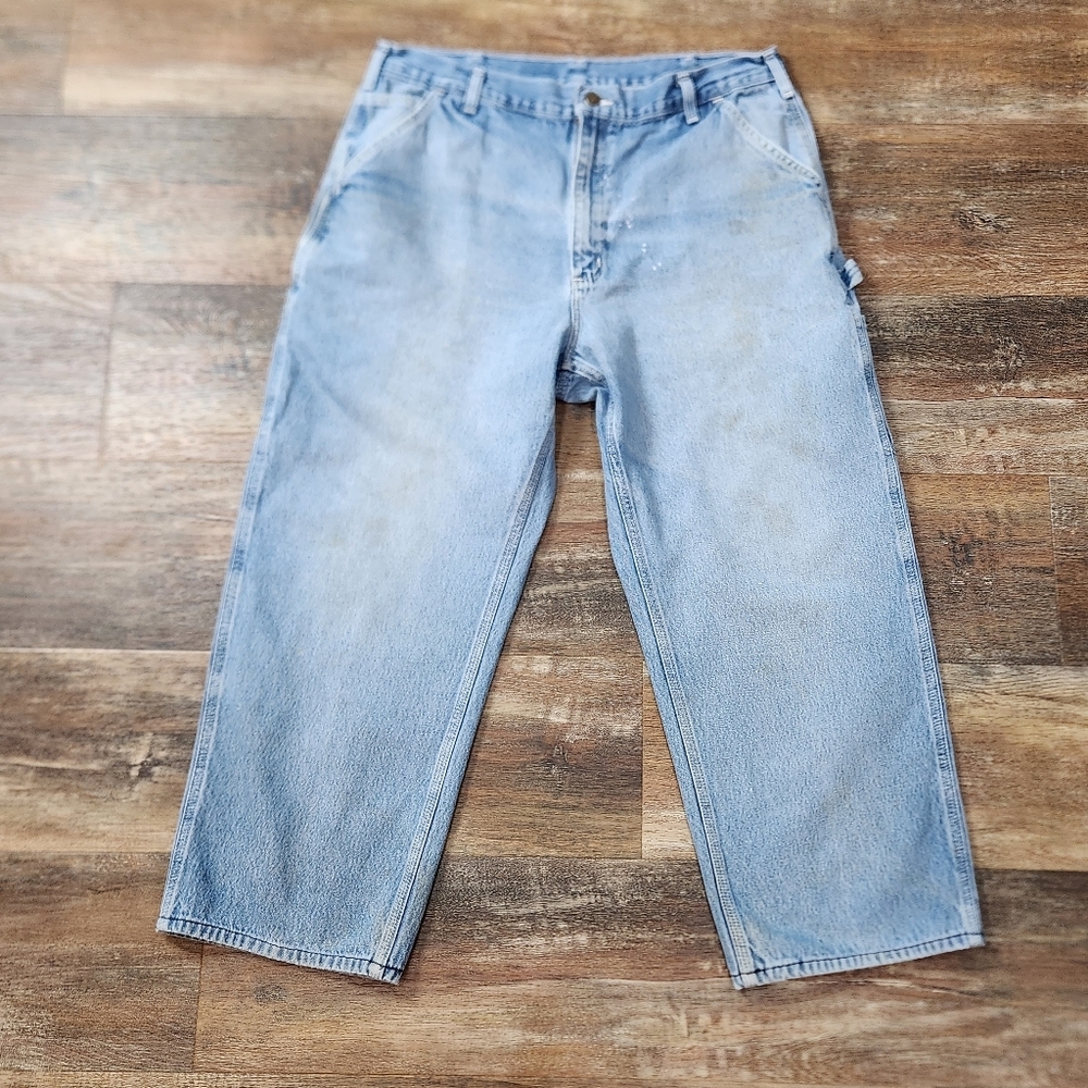 CARHARTT MEN'S DISTRESSED PAINTERS JEANS SIZE 38